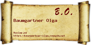 Baumgartner Olga névjegykártya