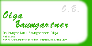 olga baumgartner business card